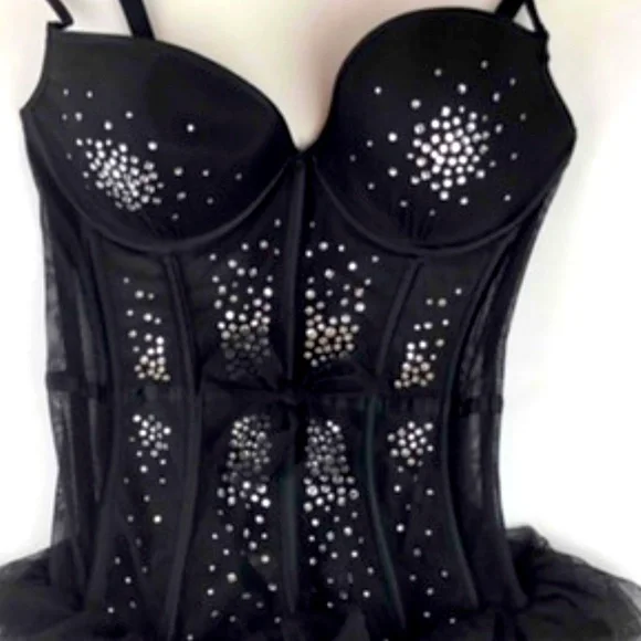 Victoria Secret BustierSatin Rhinestone …